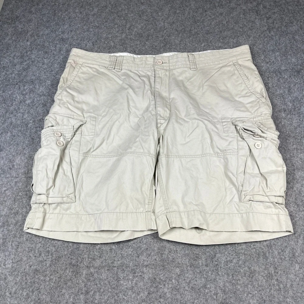 Polo Ralph Lauren Cargo Shorts Mens 44 Tan Khaki‎ Cotton Twill Utility Pockets